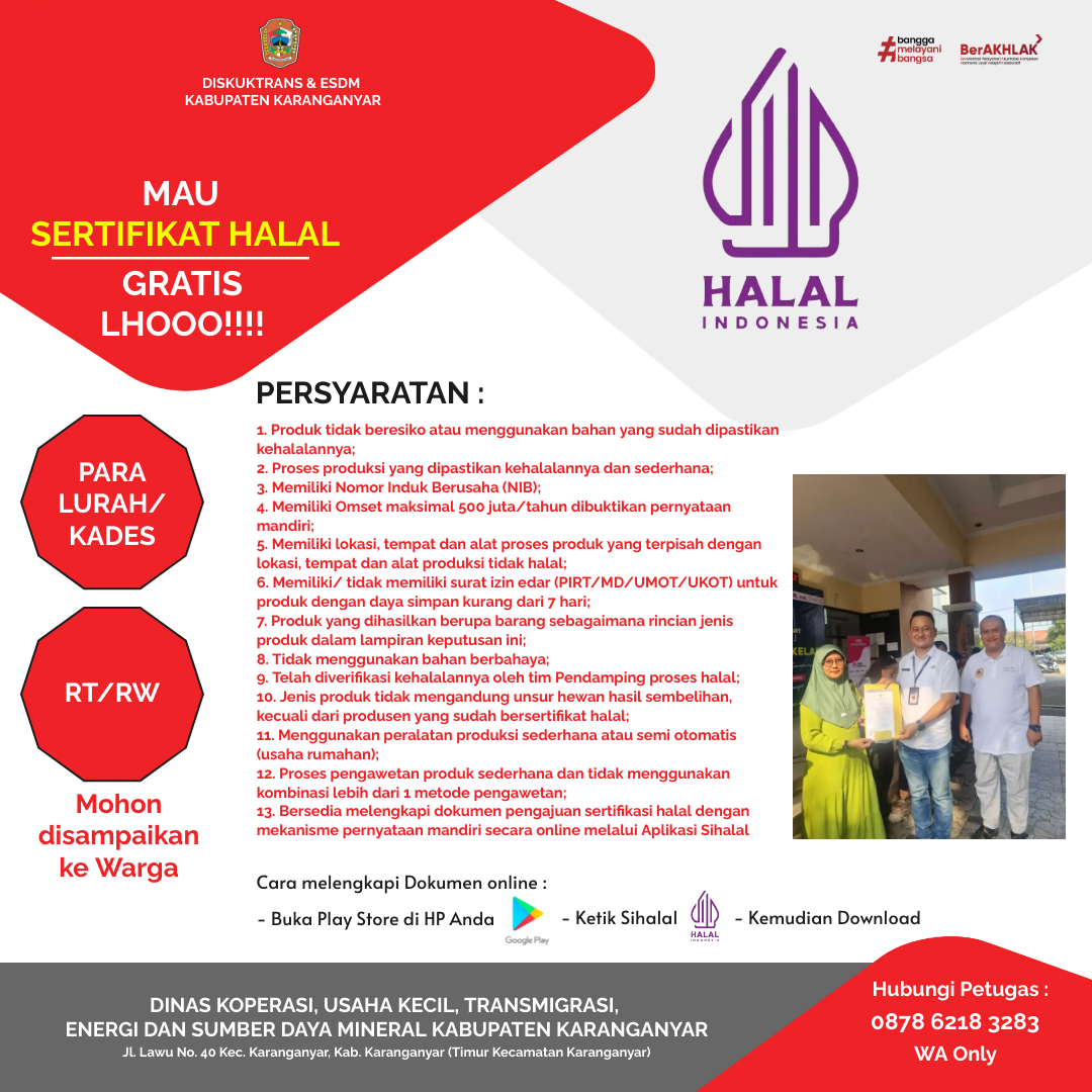 Sertifikat Halal Bagi Pelaku Usaha Mikro